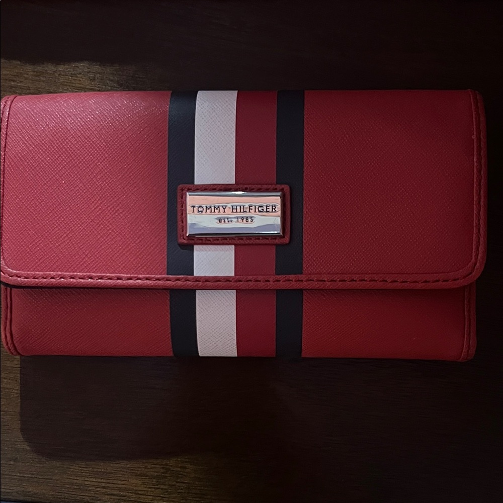 Tommy Hilfiger Red and Black Wallet